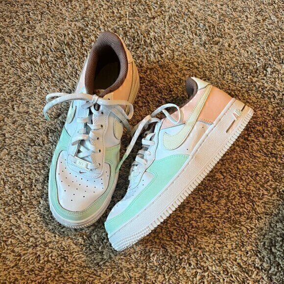 NIKE TD FORCE 1 LV8 - WHITE/ COCONUTMILK/ MINTFOAM - Picture 1 of 7